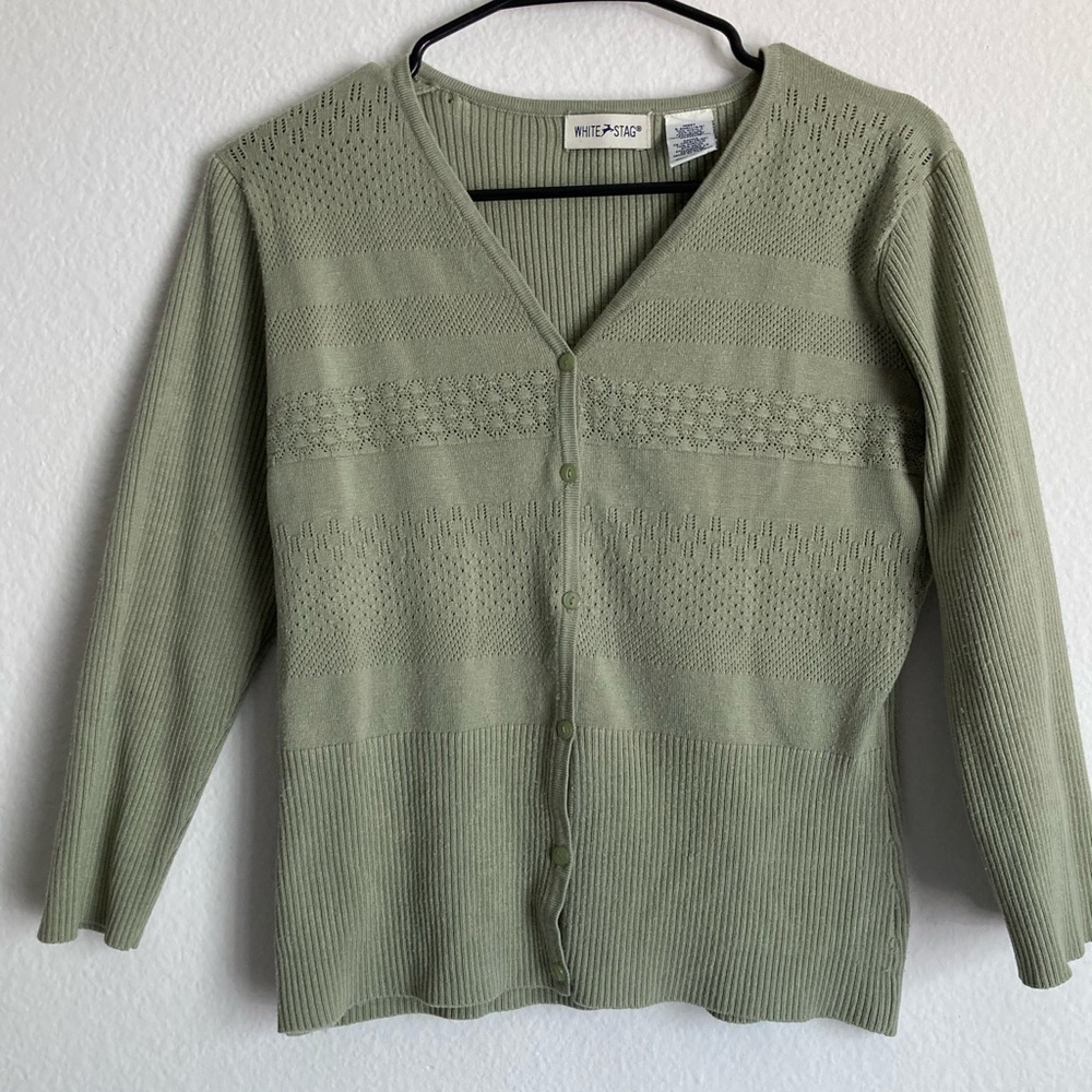 White Stag Sage Green Cardigan